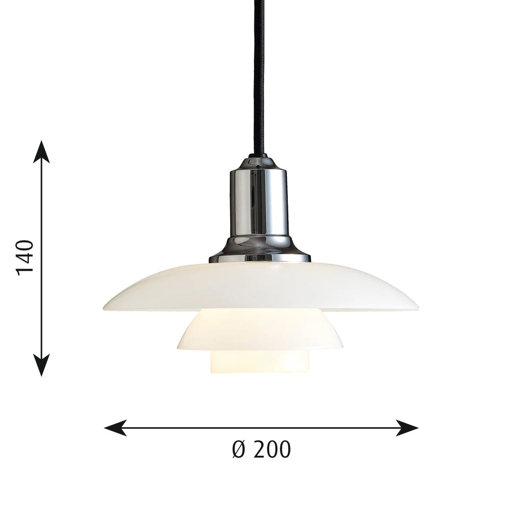 Louis Poulsen PH 2/1 Pendel krom  – Visningsmodell