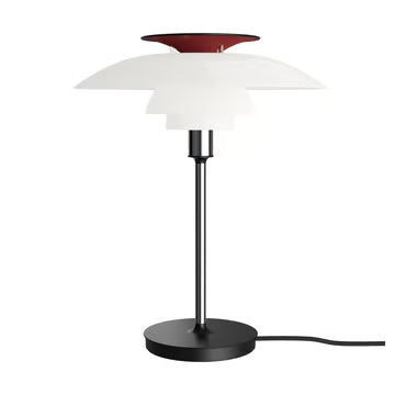 Louis Poulsen PH 80 bordslampa – vit opal/krom